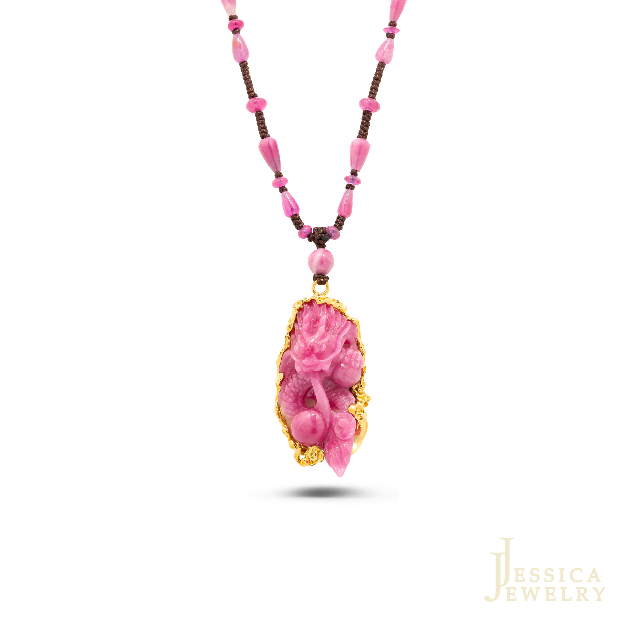 DÂY CỔ RUBY KHẮC HÌNH RỒNG